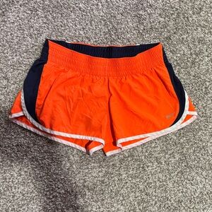 Nike Women's Orange and Black Shorts